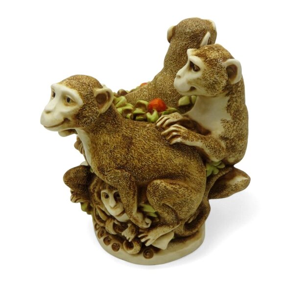 HARMONY KINGDOM Monkey Figurine Box Family Reunion Zookeepers Collection COA - Picture 6 of 9